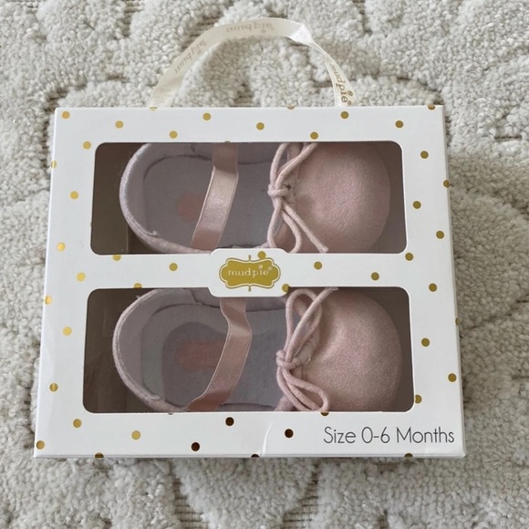 Mud Pie Baby Girl Ballet Slippers 0-6Months - Picture 1 of 3